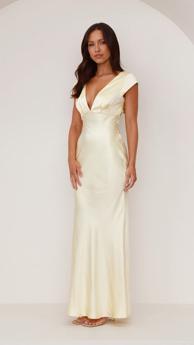 Load image into Gallery viewer, Amelia Maxi Dress - Yellow - Billy J
