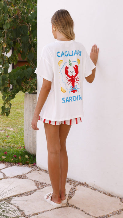 Load image into Gallery viewer, Sardinia Top &amp; Shorts Set - Lobster - Billy J
