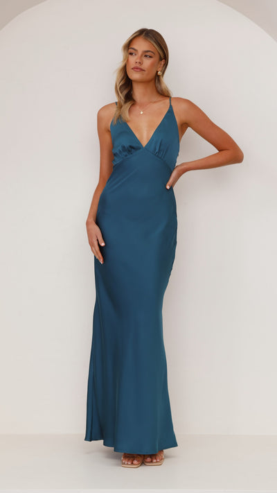 Load image into Gallery viewer, Ziah Maxi Dress - Teal - Billy J
