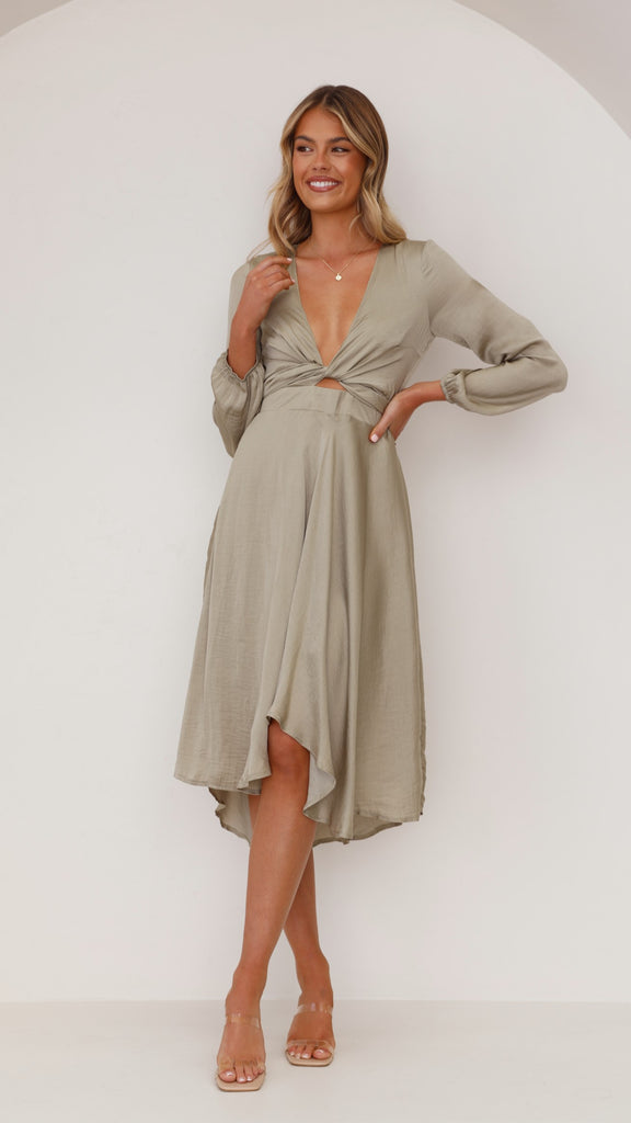 Starry Nights Dress - Olive - Billy J