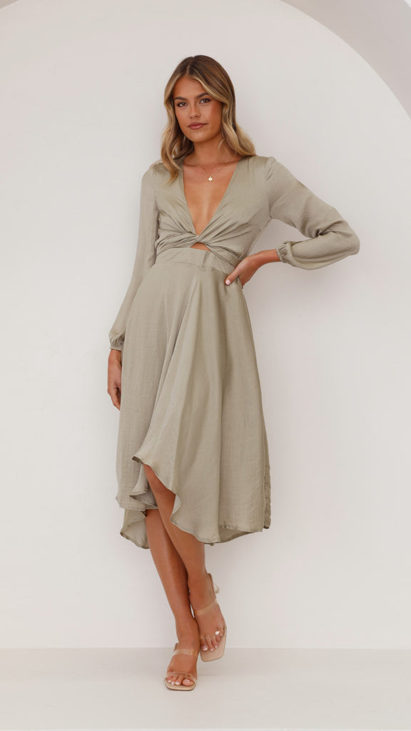 Starry Nights Dress - Olive - Billy J