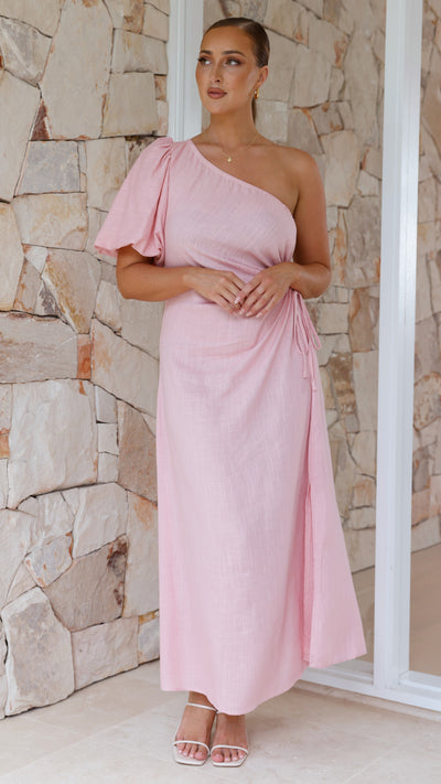 Load image into Gallery viewer, Suzie Midi Dress - Baby Pink - Billy J
