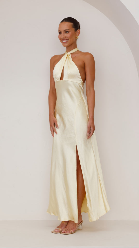 Amalia Maxi Dress - Yellow - Billy J