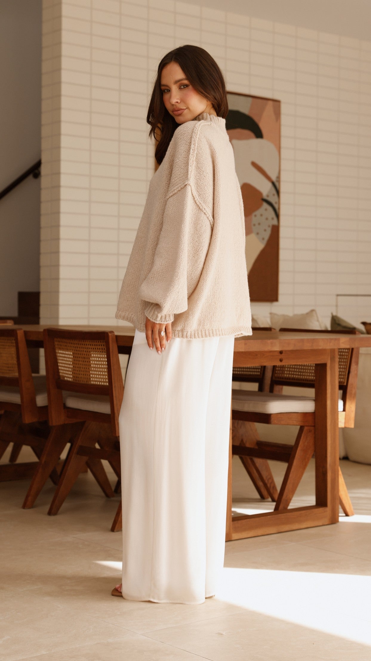Savanna Knit Sweater - Beige - Billy J
