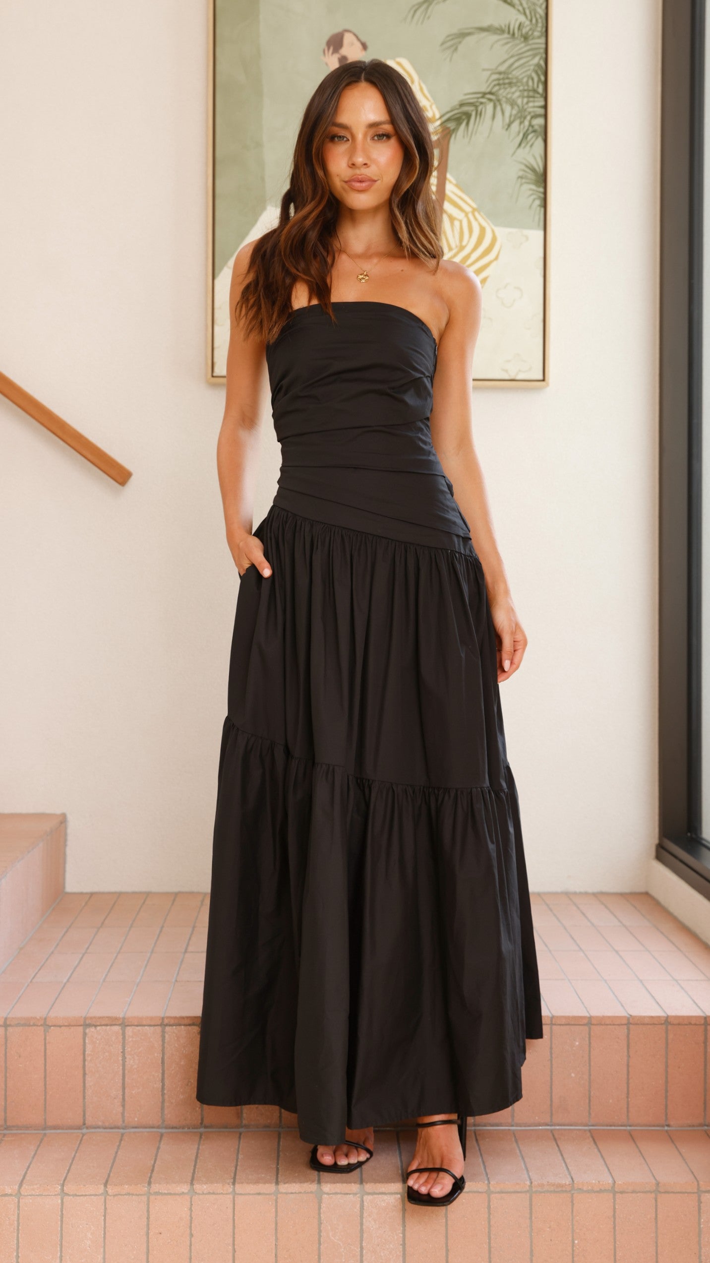 Lola Maxi Dress - Black - Billy J