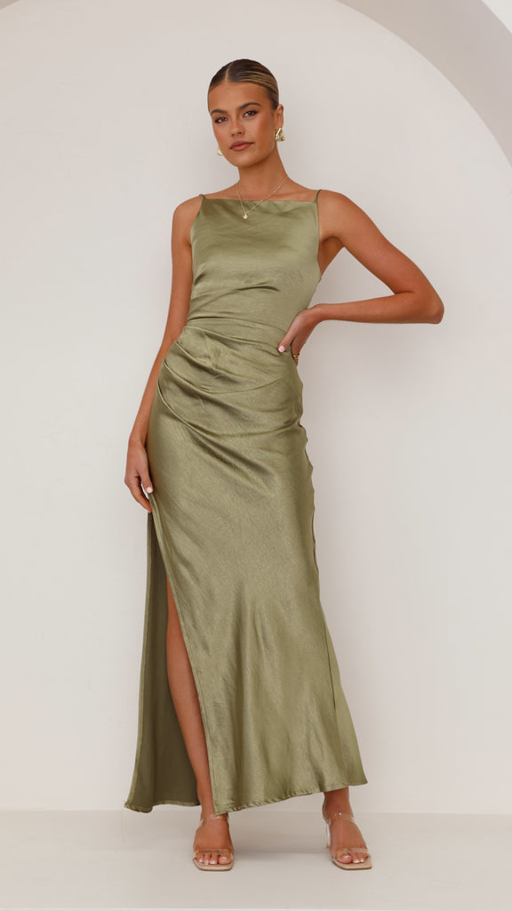 Ava Maxi Dress - Olive - Billy J