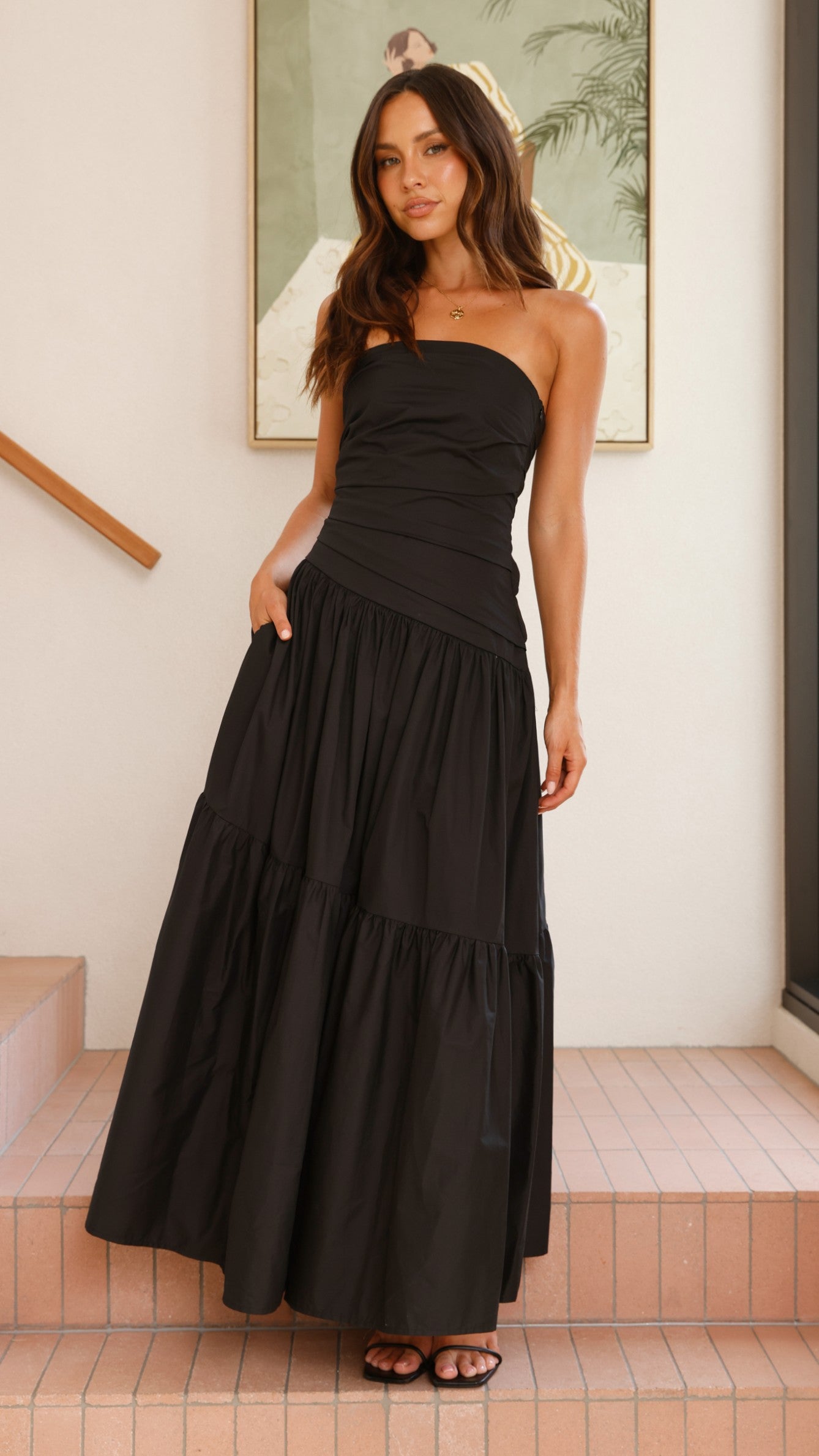 Lola Maxi Dress - Black - Billy J