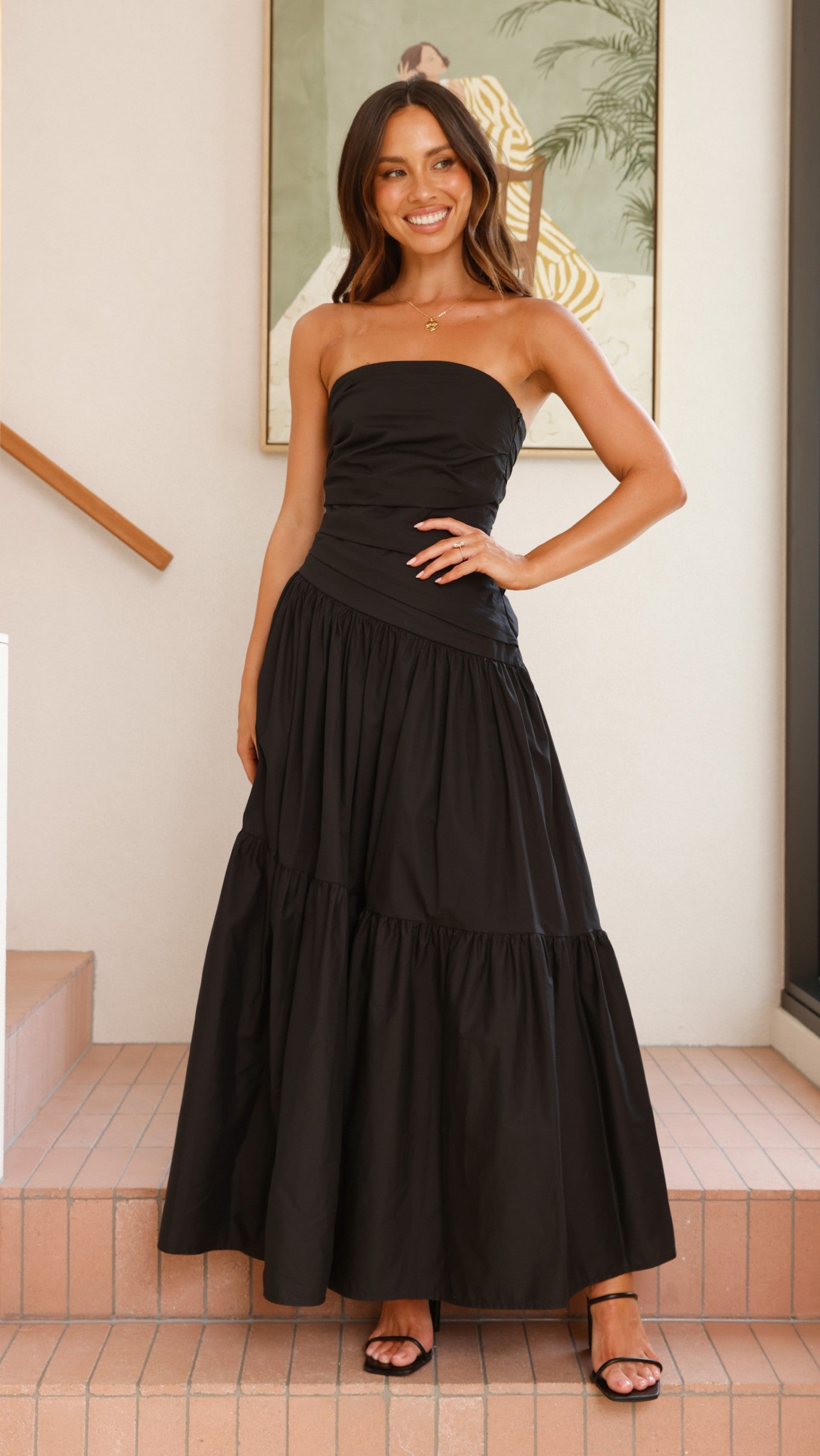 Lola Maxi Dress - Black - Billy J