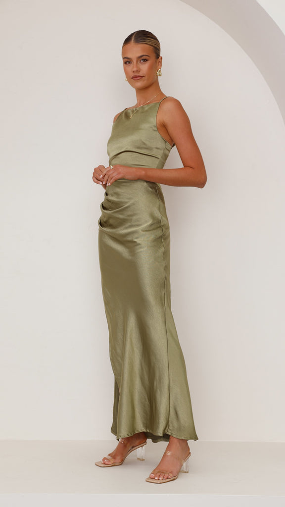 Ava Maxi Dress - Olive - Billy J