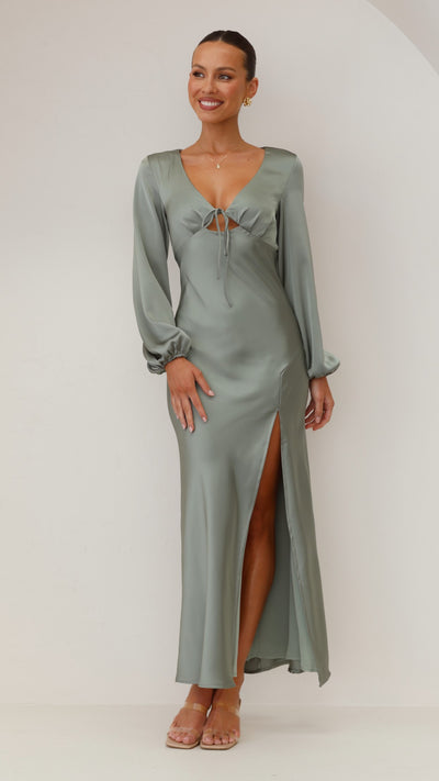 Load image into Gallery viewer, Brigitte Maxi Dress - Green - Billy J
