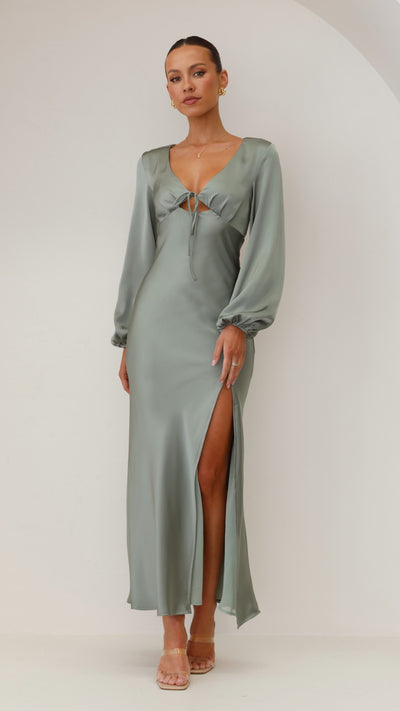 Load image into Gallery viewer, Brigitte Maxi Dress - Green - Billy J
