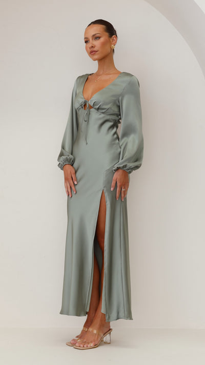 Load image into Gallery viewer, Brigitte Maxi Dress - Green - Billy J
