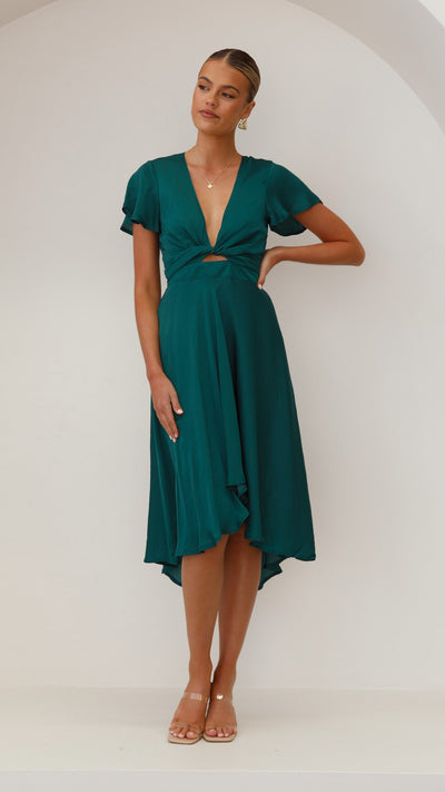 Load image into Gallery viewer, Sunny Daze Dress - Emerald - Billy J
