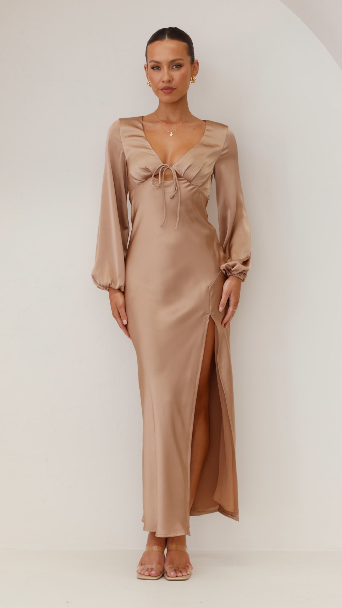Brigitte Maxi Dress - Latte - Buy Women's Dresses
