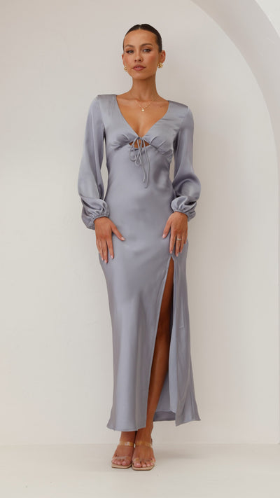 Load image into Gallery viewer, Brigitte Maxi Dress - Steel Blue - Billy J
