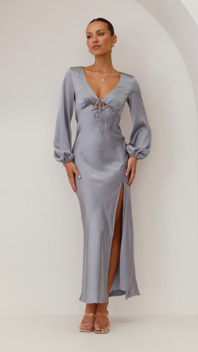 Load image into Gallery viewer, Brigitte Maxi Dress - Steel Blue - Billy J
