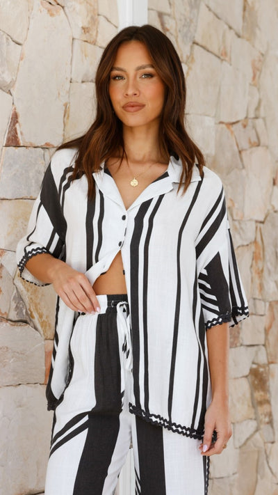 Load image into Gallery viewer, Jacquez Button Up Shirt - Norway Stripe
