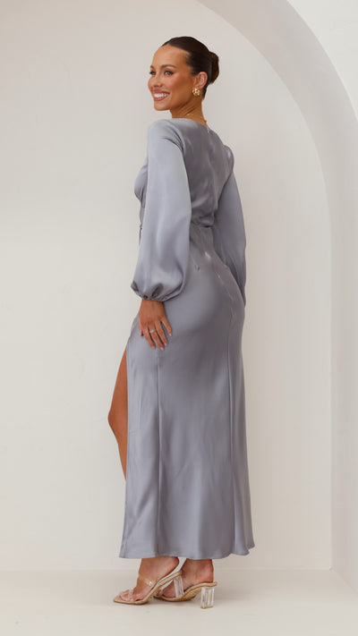 Load image into Gallery viewer, Brigitte Maxi Dress - Steel Blue - Billy J
