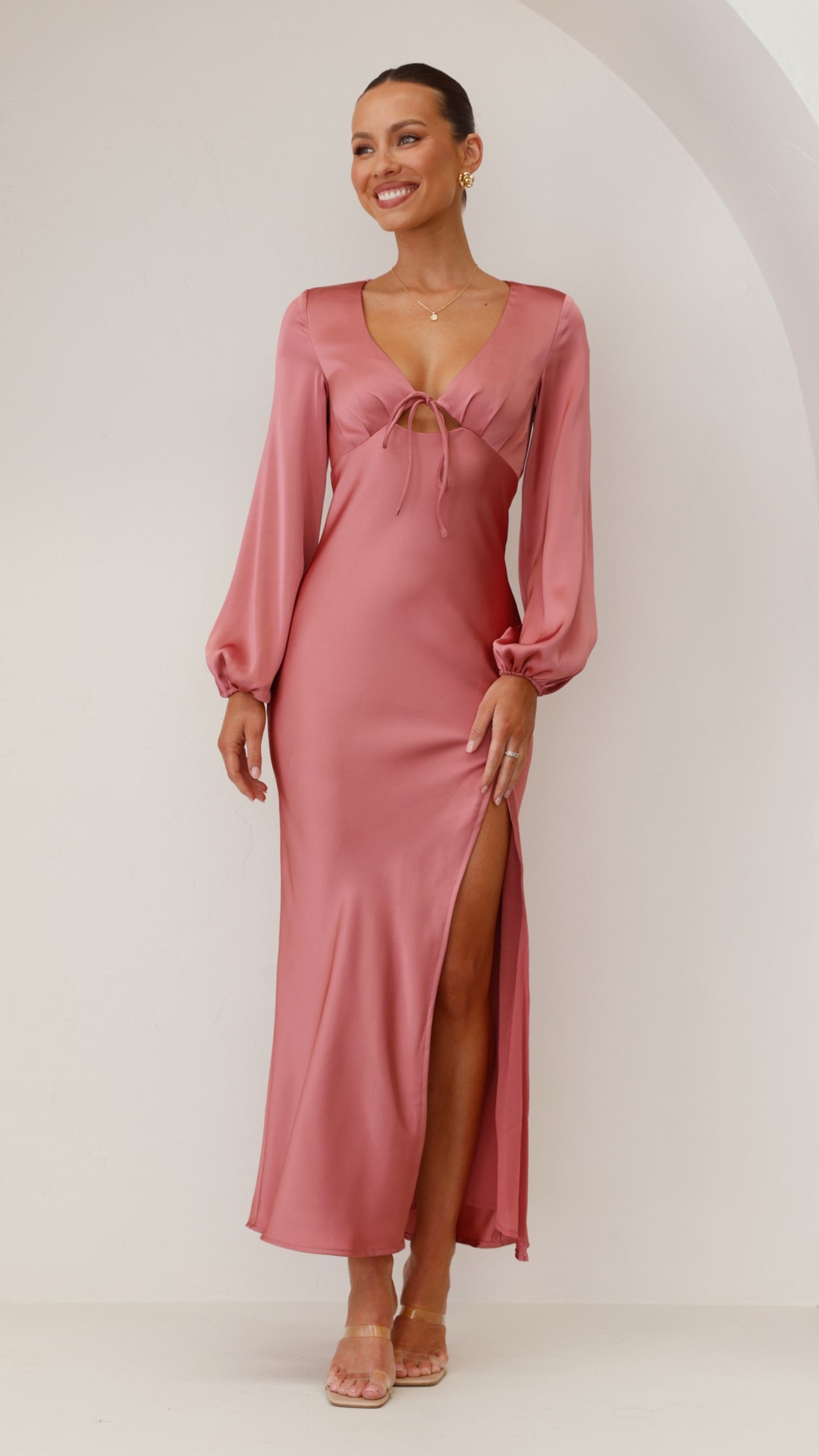 Brigitte Maxi Dress - Baked Rose - Billy J