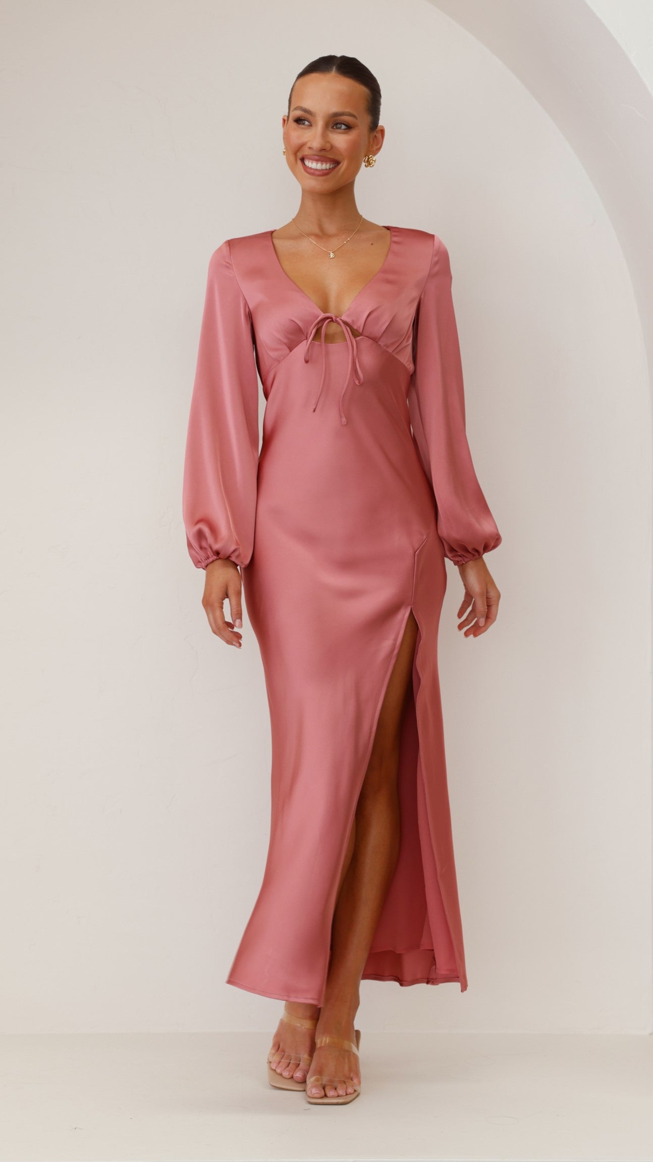 Brigitte Maxi Dress - Baked Rose - Billy J