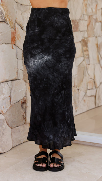 Load image into Gallery viewer, Yolanda Shirt and Maxi Skirt Set - Grey Tie Dye

