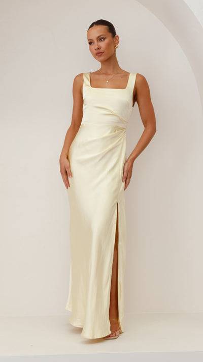 Load image into Gallery viewer, Alaria Maxi Dress - Yellow - Billy J
