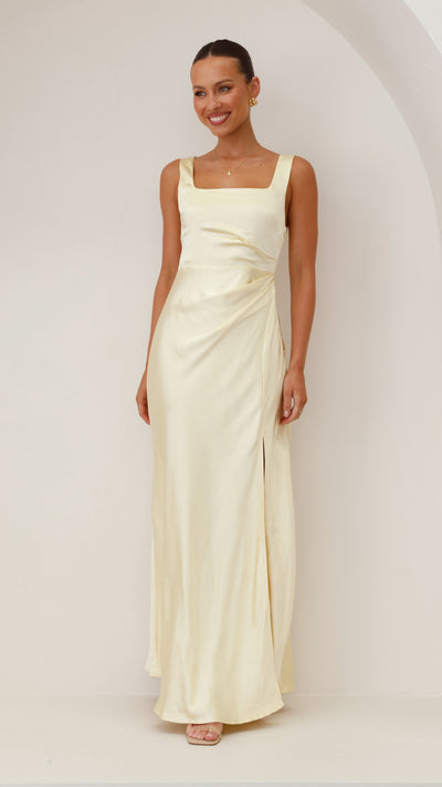 Load image into Gallery viewer, Alaria Maxi Dress - Yellow - Billy J
