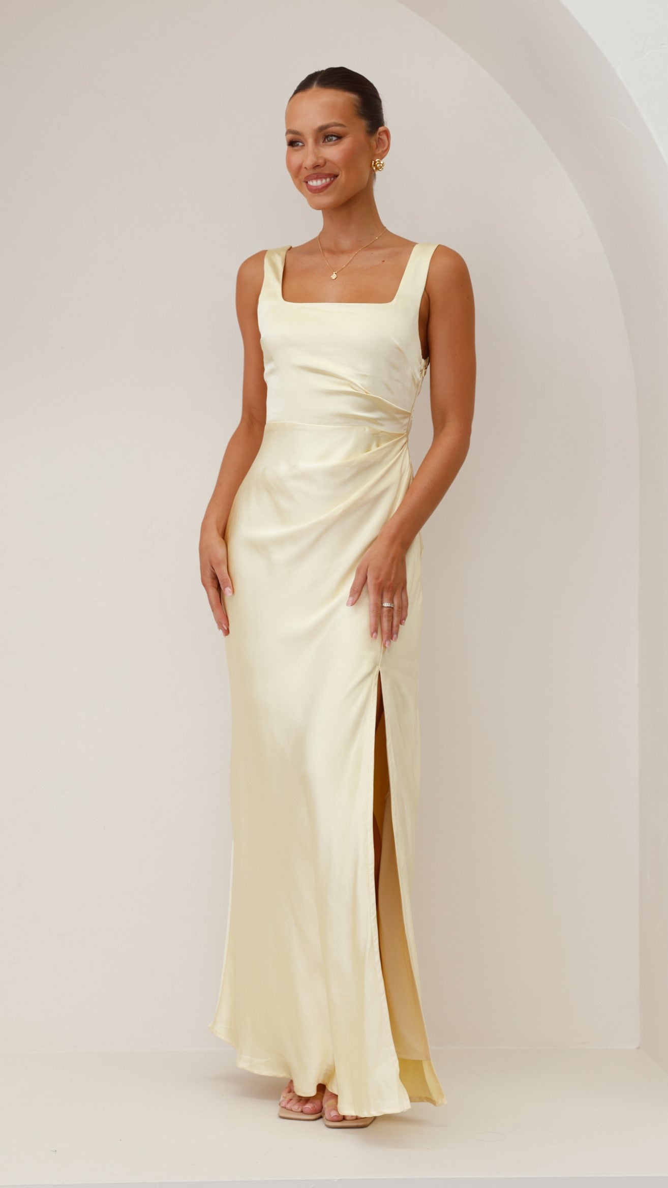 Alaria Maxi Dress - Yellow - Billy J