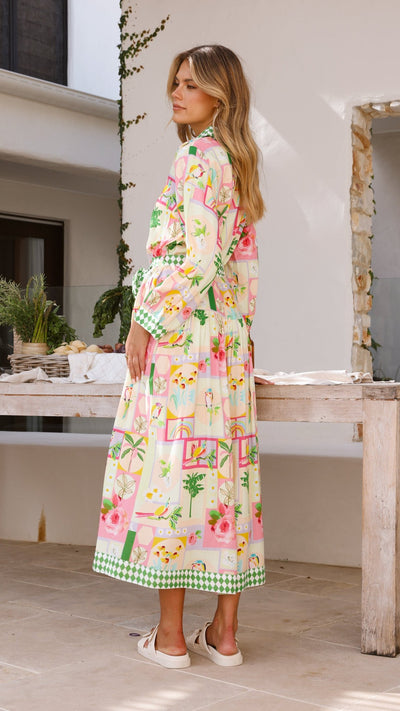 Load image into Gallery viewer, Sander Maxi Dress - Rose Print - Billy J
