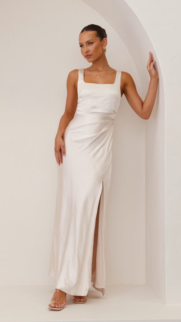 Alaria Maxi Dress - Champagne - Billy J