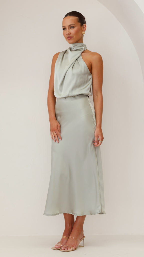 Esther Maxi Dress - Olive - Billy J