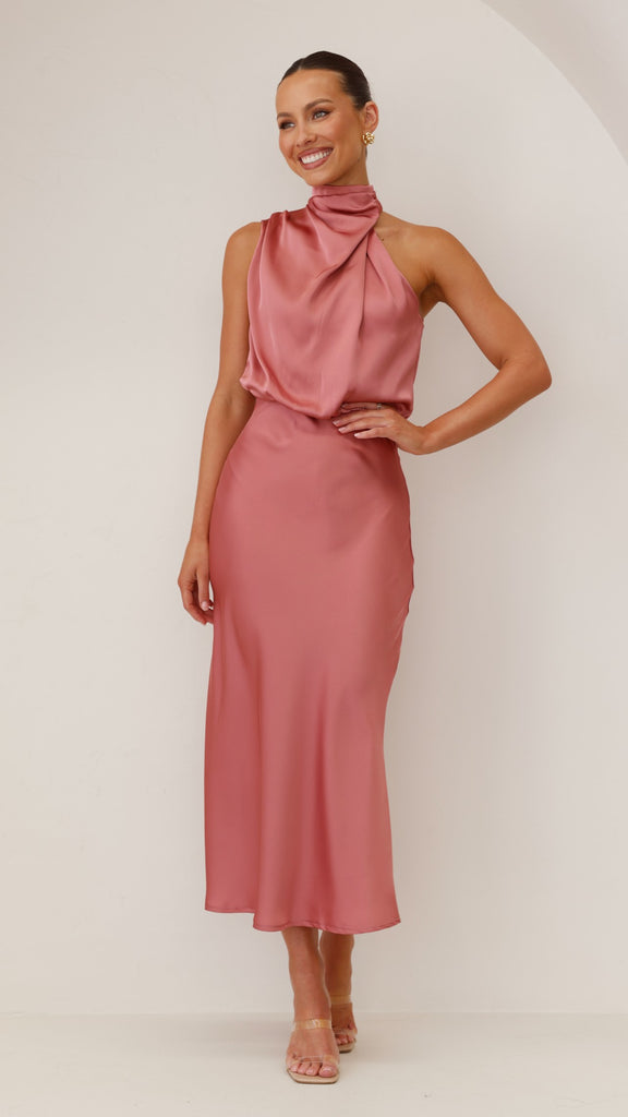 Esther Maxi Dress - Baked Rose - Billy J