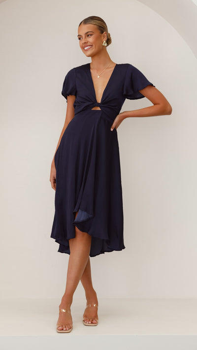 Load image into Gallery viewer, Sunny Daze Dress - Navy - Billy J
