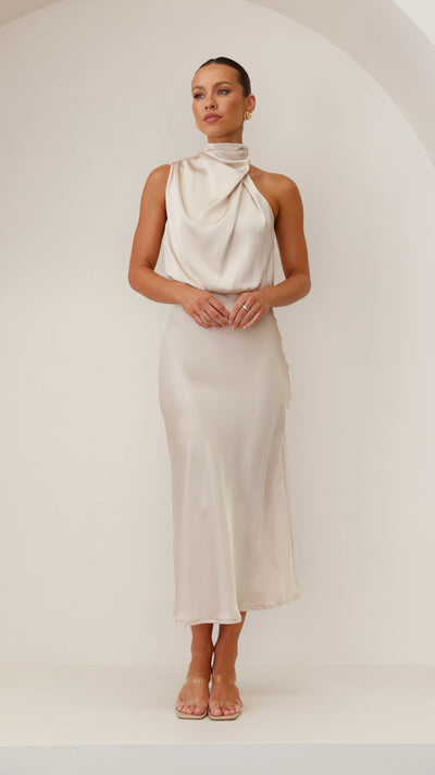 Load image into Gallery viewer, Esther Maxi Dress - Champagne - Billy J
