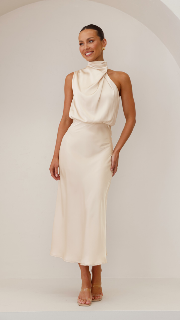 Esther Maxi Dress - Soft Gold - Billy J