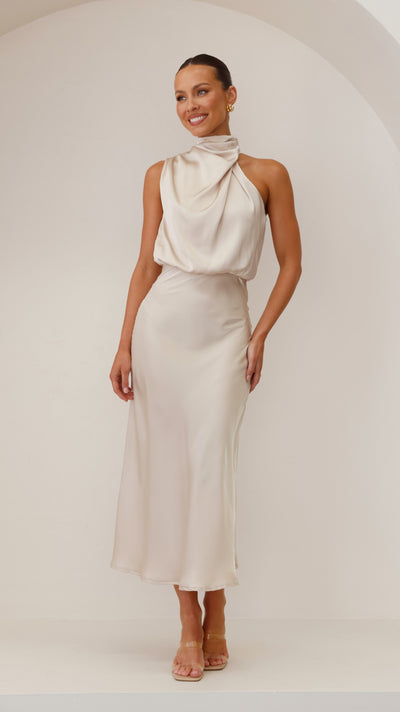 Load image into Gallery viewer, Esther Maxi Dress - Champagne - Billy J
