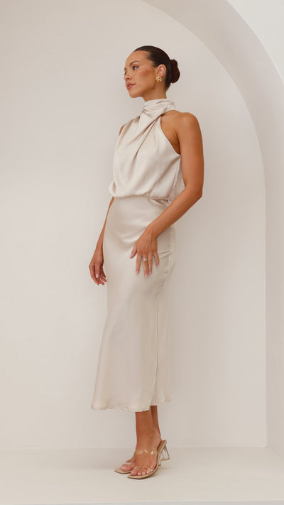 Load image into Gallery viewer, Esther Maxi Dress - Champagne - Billy J
