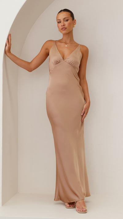 Load image into Gallery viewer, Ziah Maxi Dress - Latte - Billy J
