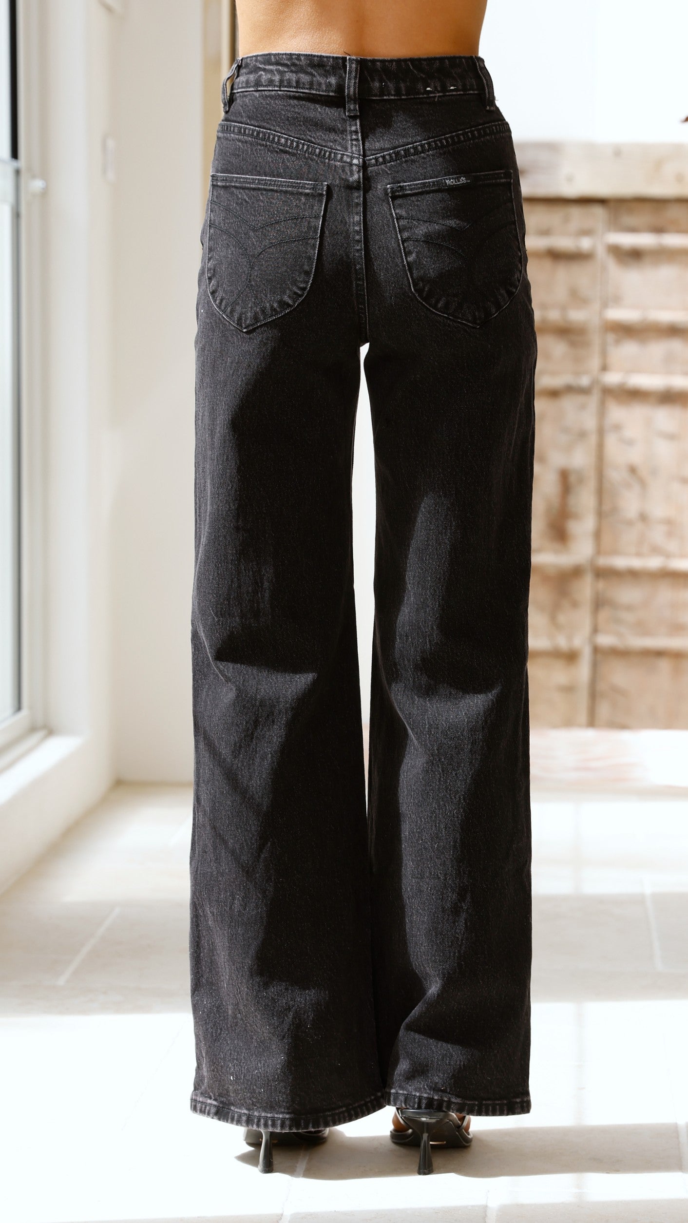 Rollas Sailor Scoop Long Jean - Black Sand - Billy J