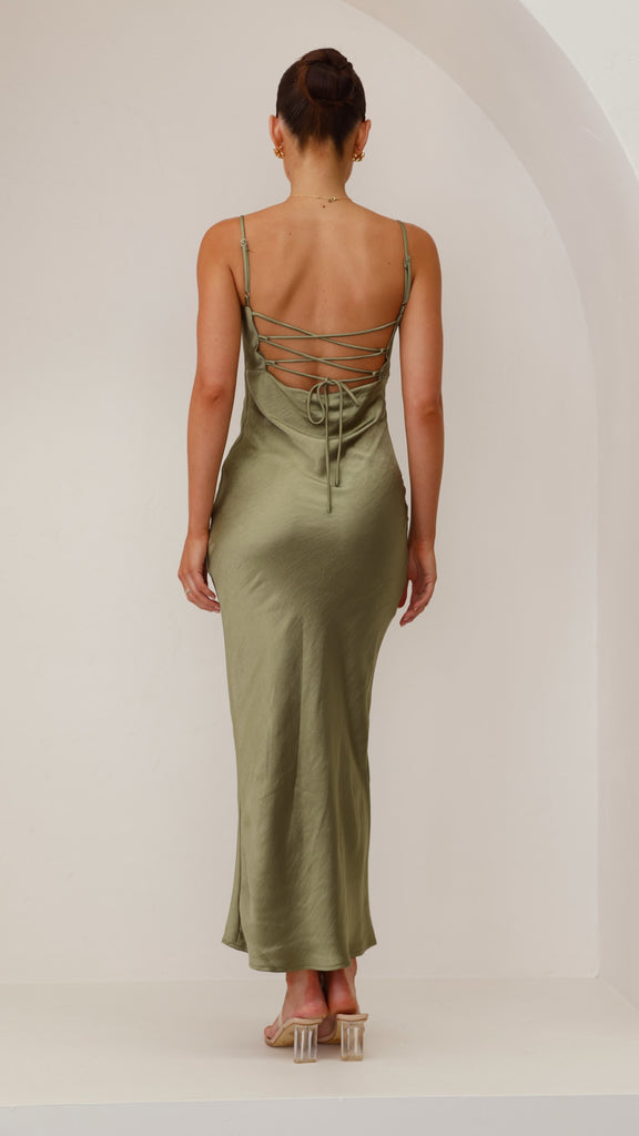 Keira Maxi Dress - Olive - Billy J