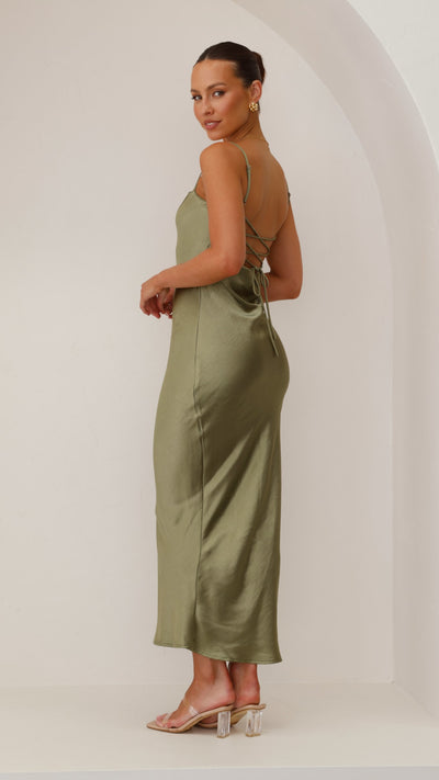 Load image into Gallery viewer, Keira Maxi Dress - Olive - Billy J
