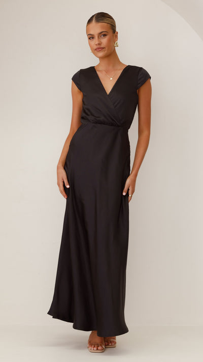 Load image into Gallery viewer, Selma Maxi Dress - Black - Billy J
