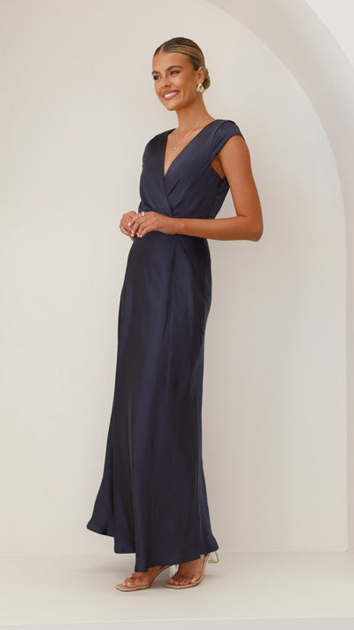 Load image into Gallery viewer, Selma Maxi Dress - Navy - Billy J
