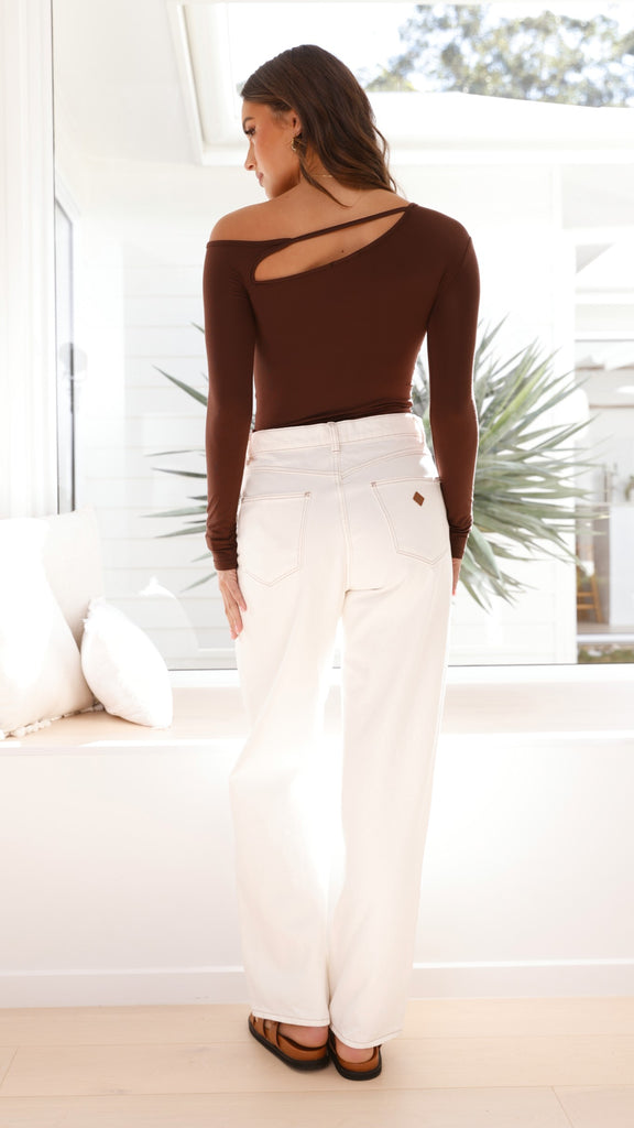 Constance Long Sleeve Top - Chocolate - Billy J