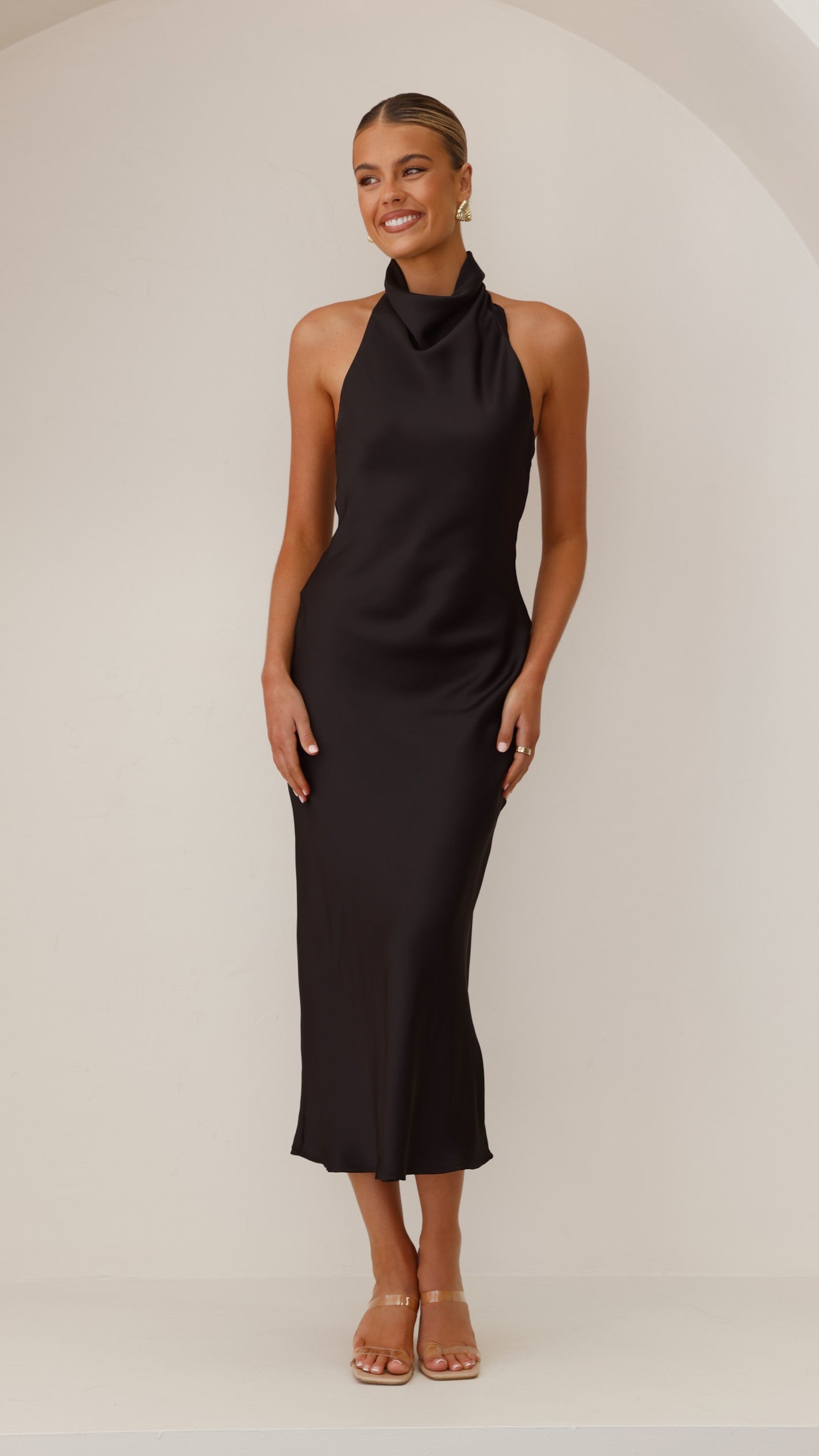 Rina Maxi Dress - Black - Billy J