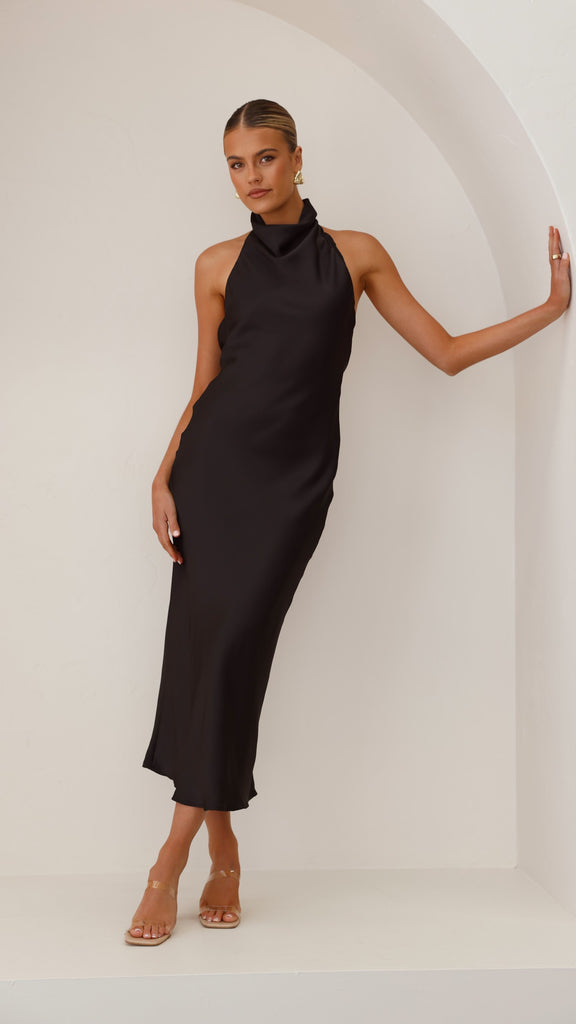 Rina Maxi Dress - Black - Billy J