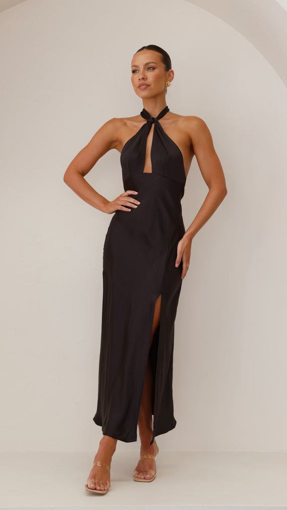 Amalia Maxi Dress - Black - Billy J