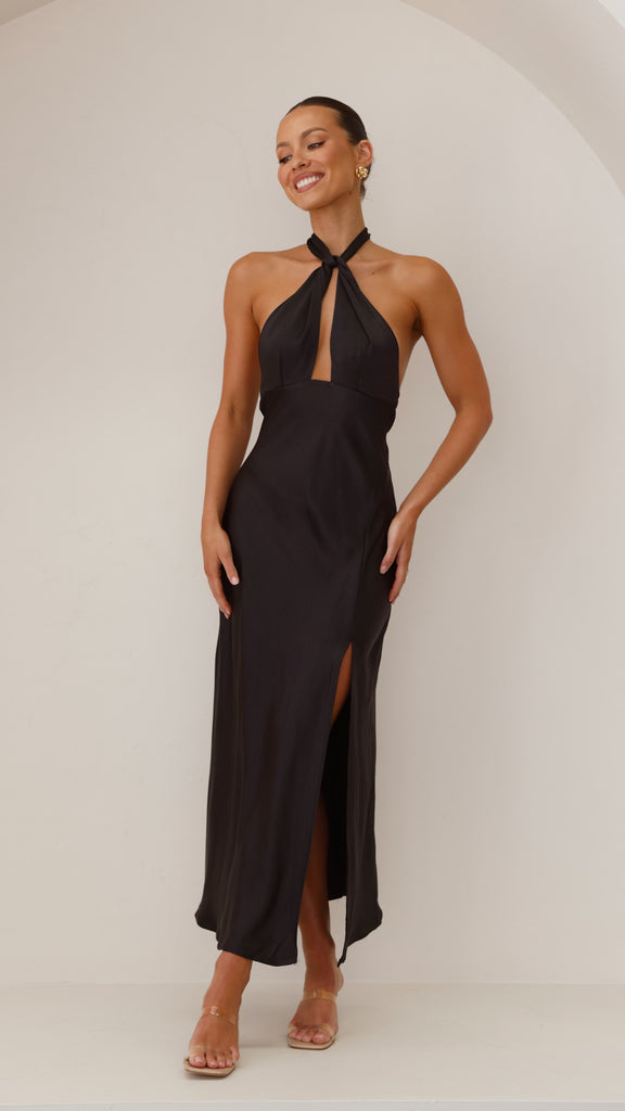 Amalia Maxi Dress - Black - Billy J