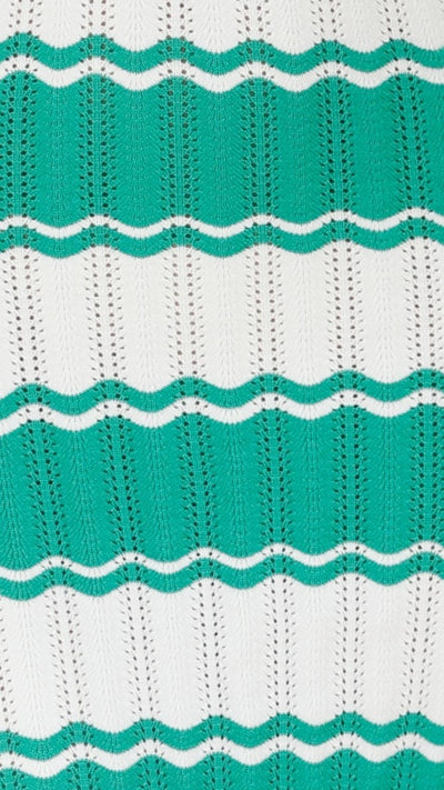 Load image into Gallery viewer, Kadience Knit Midi Dress - Green / White
