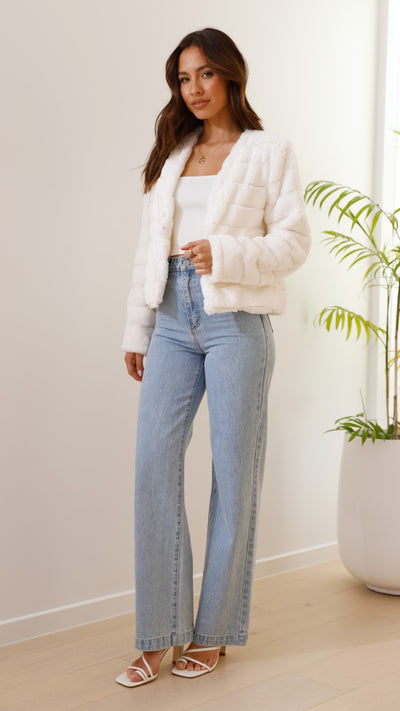 Load image into Gallery viewer, Tully Crop Jacket - White - Billy J

